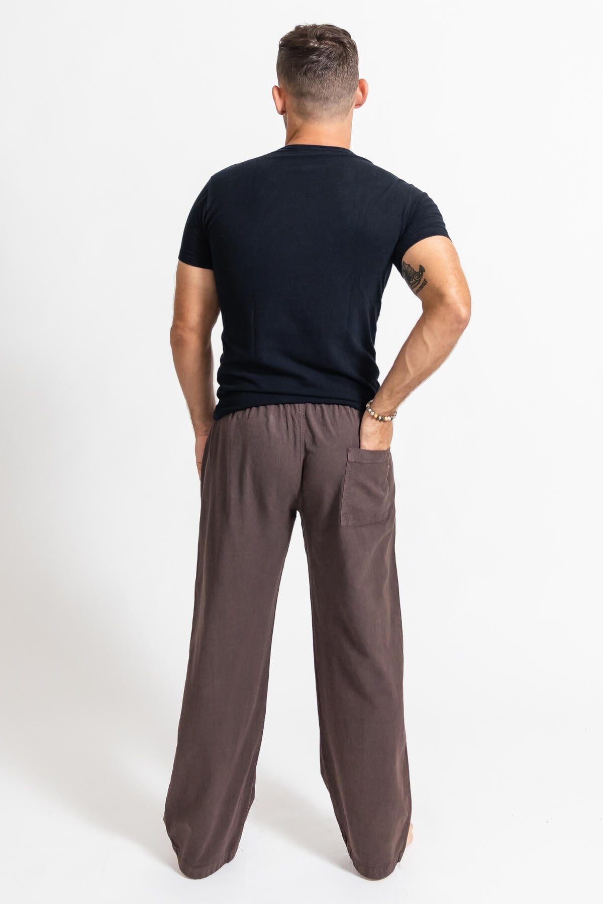 Surya Cotton Everyday Pants for Men from Nepal - rear view