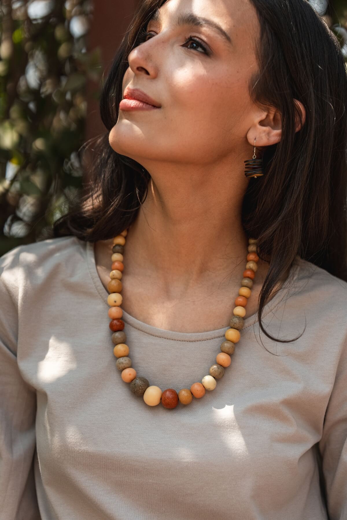 Surya Fair trade polymer clay Samunnat 'spice' necklace handmade in Nepal