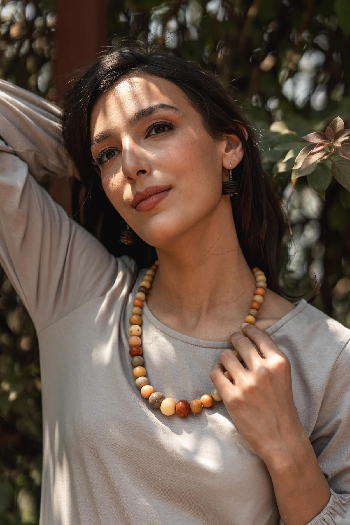 Surya Fairtrade polymer clay Samunnat 'spice' necklace handmade in Nepal