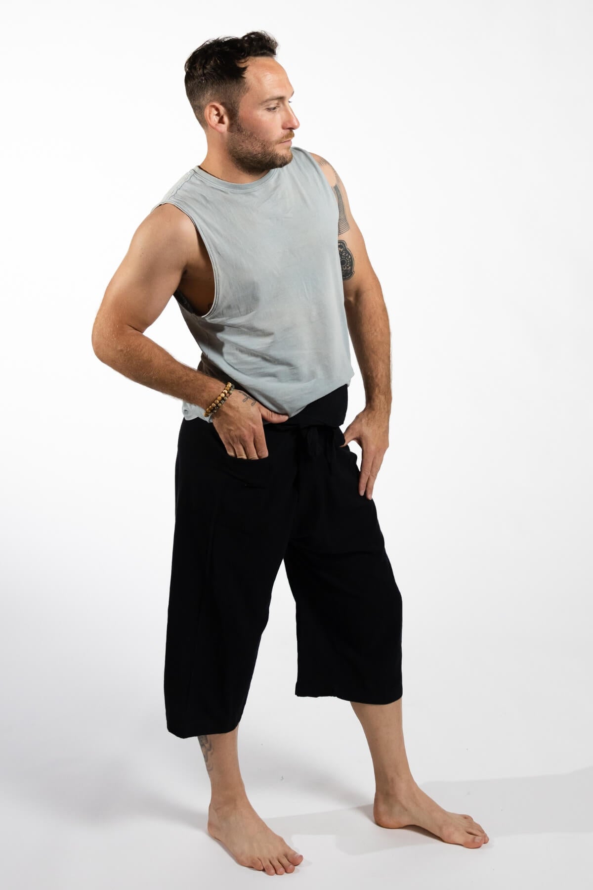 Surya Cotton Thai Fisherman Pants for Men - with hip pockets