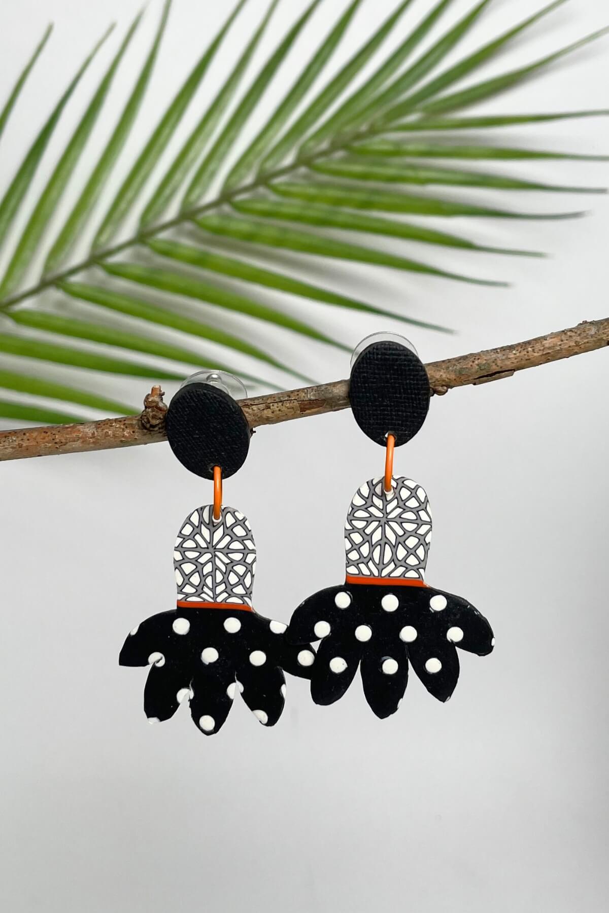 Samunnat Fairtrade polymer clay earrings from Nepal - Petal