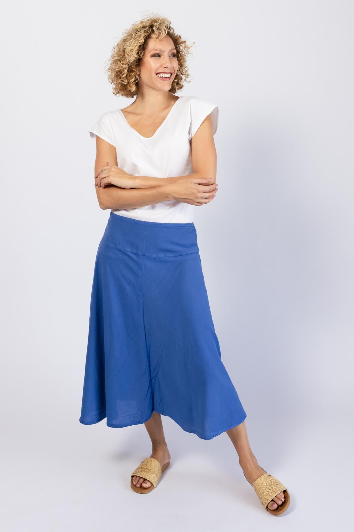 Surya Ethical Cotton Rosa Skirt - Blue