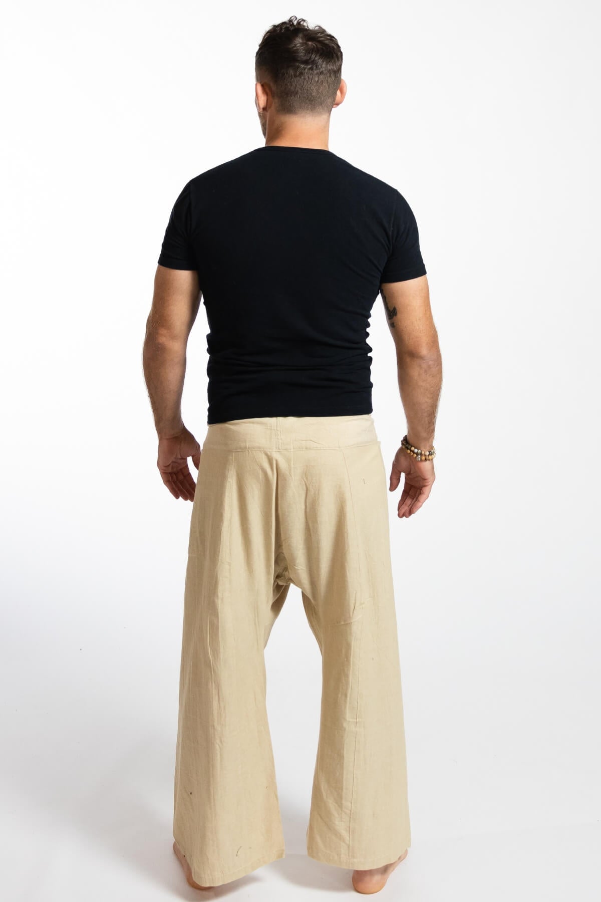 Men's Cotton Fisherman Pants - rear view