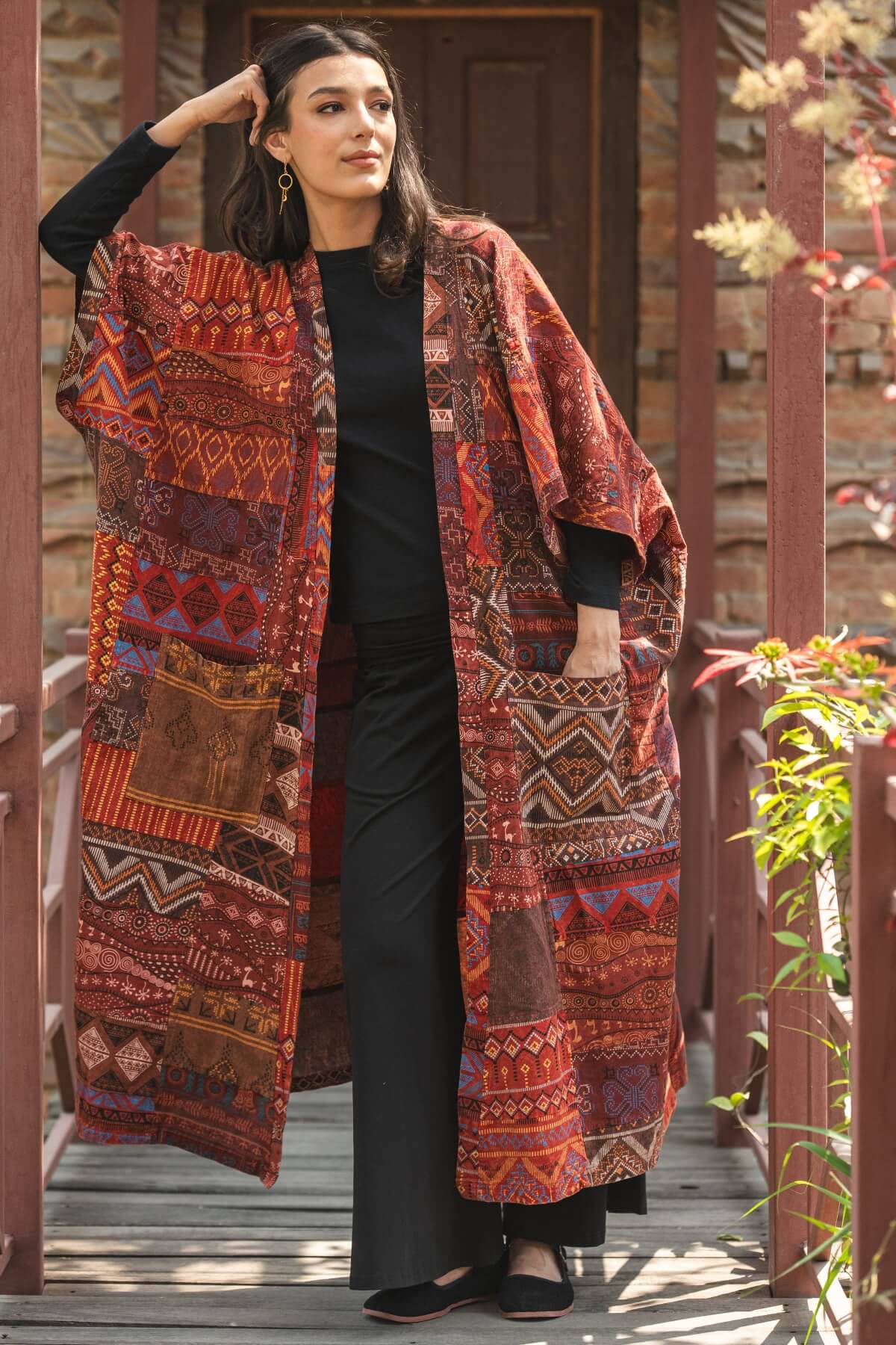 Surya Cotton Patch Duster Jacket - ethically made in Nepal
