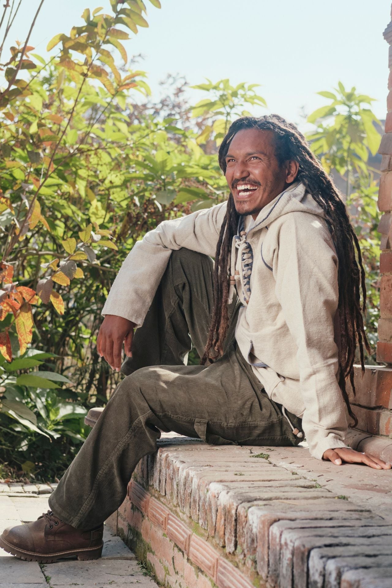 Surya Australia Ethical Thick Cotton Hoodie made in Nepal - Natural