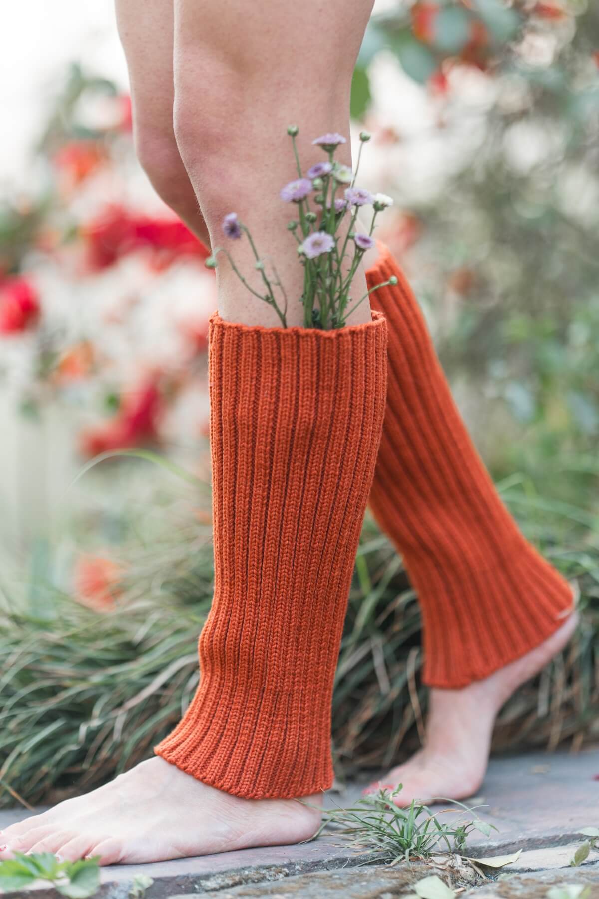 Surya Merino Wool Leg Warmers - handmade in Nepal