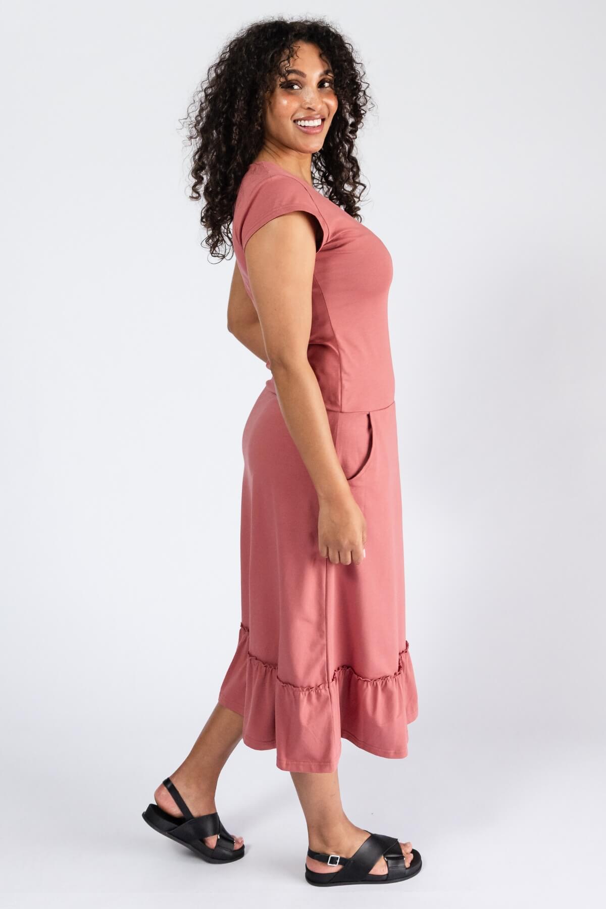 Surya Ethical Organic Cotton Midi Dress - flattering style sun dress