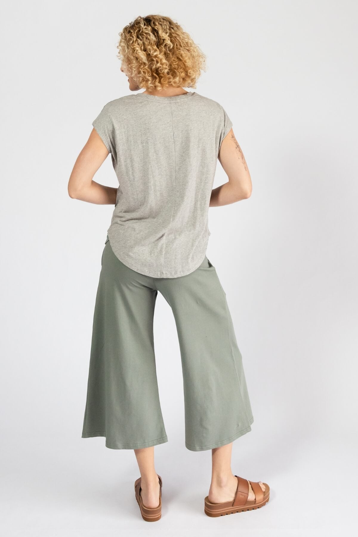 Surya Organic Cotton Cropped Freedom Pants - rear view
