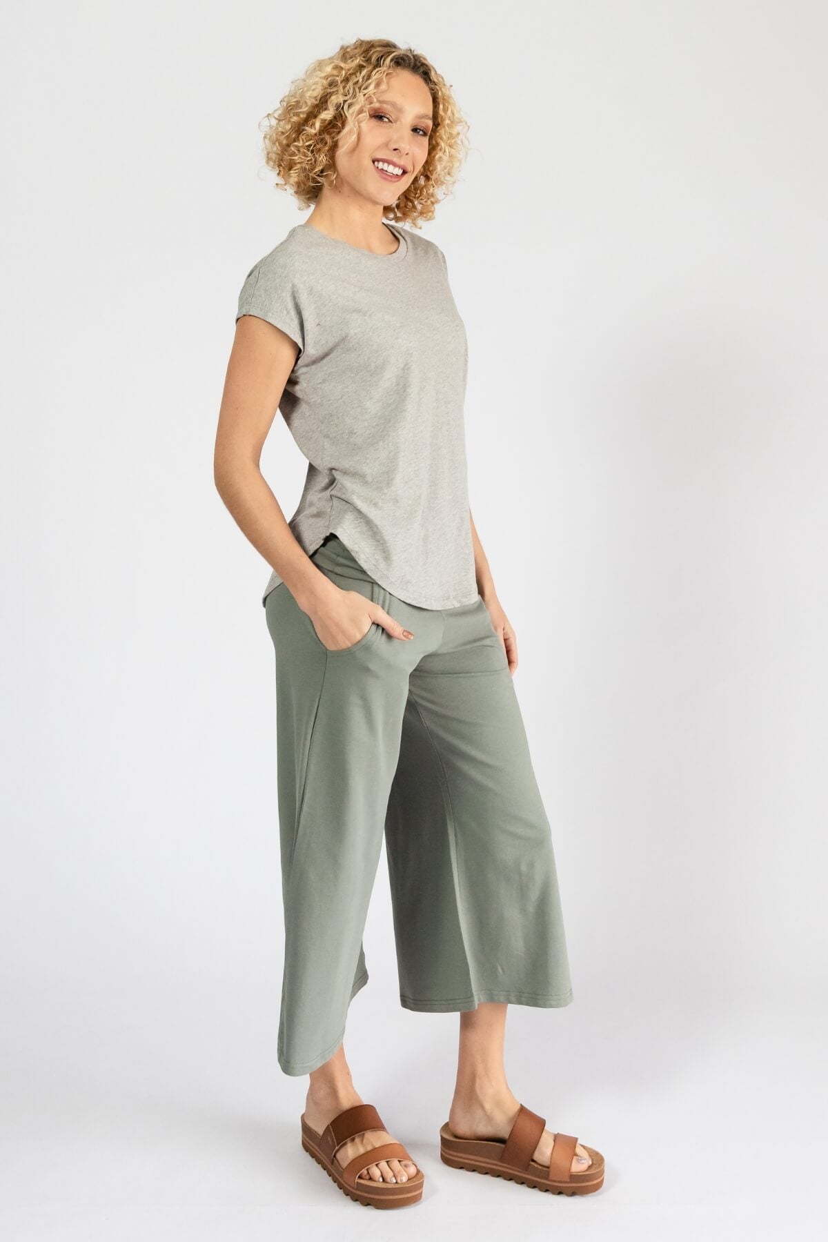 Surya Organic Cotton Cropped Freedom Pants - three quarter length pants