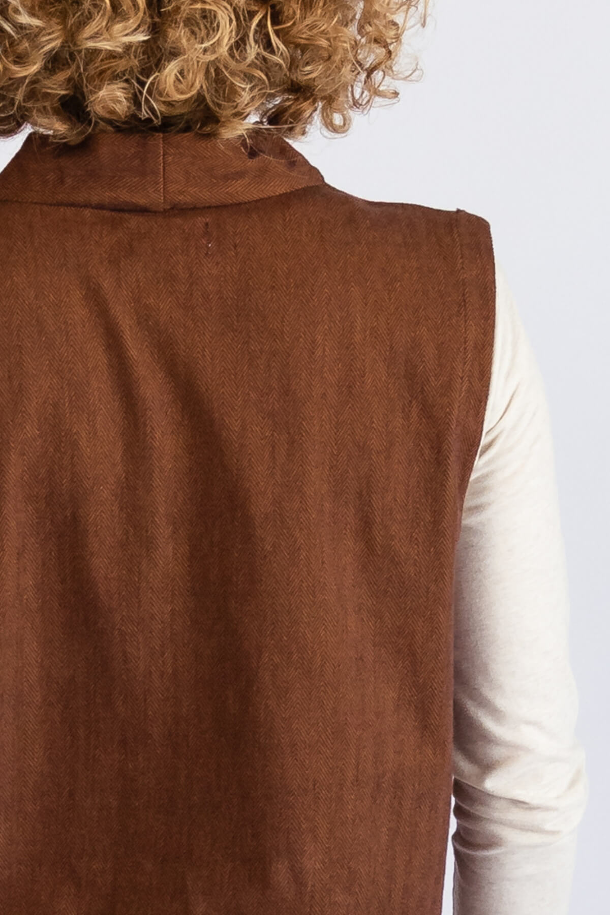 Surya Organic Denim Ayumi Vest - fabric detail