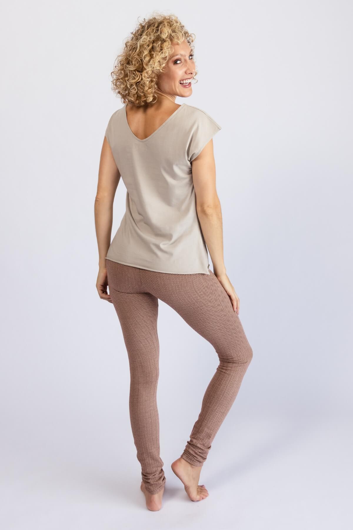Surya Organic Cotton Jacquard Leggings - rear view