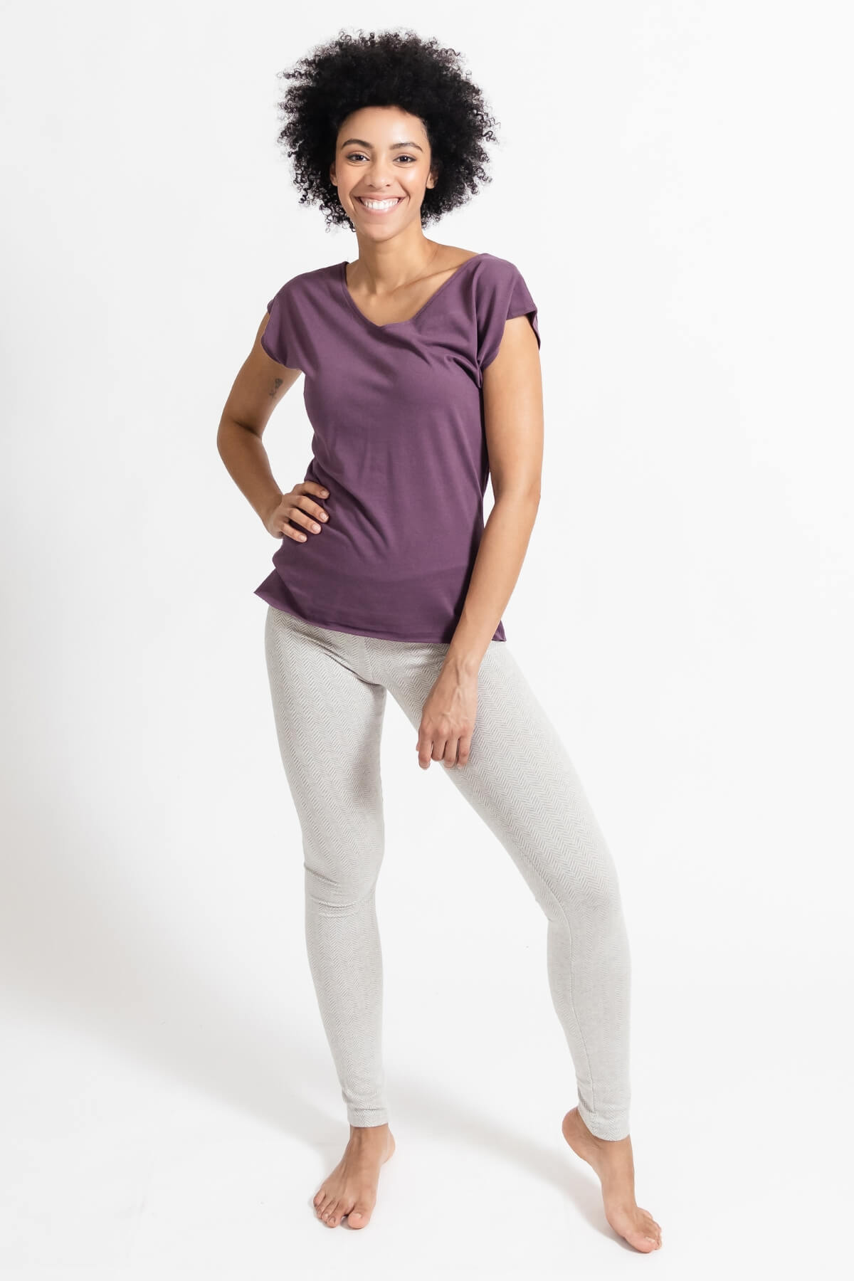Surya Organic Cotton Winter weight Leggings - Oatmeal