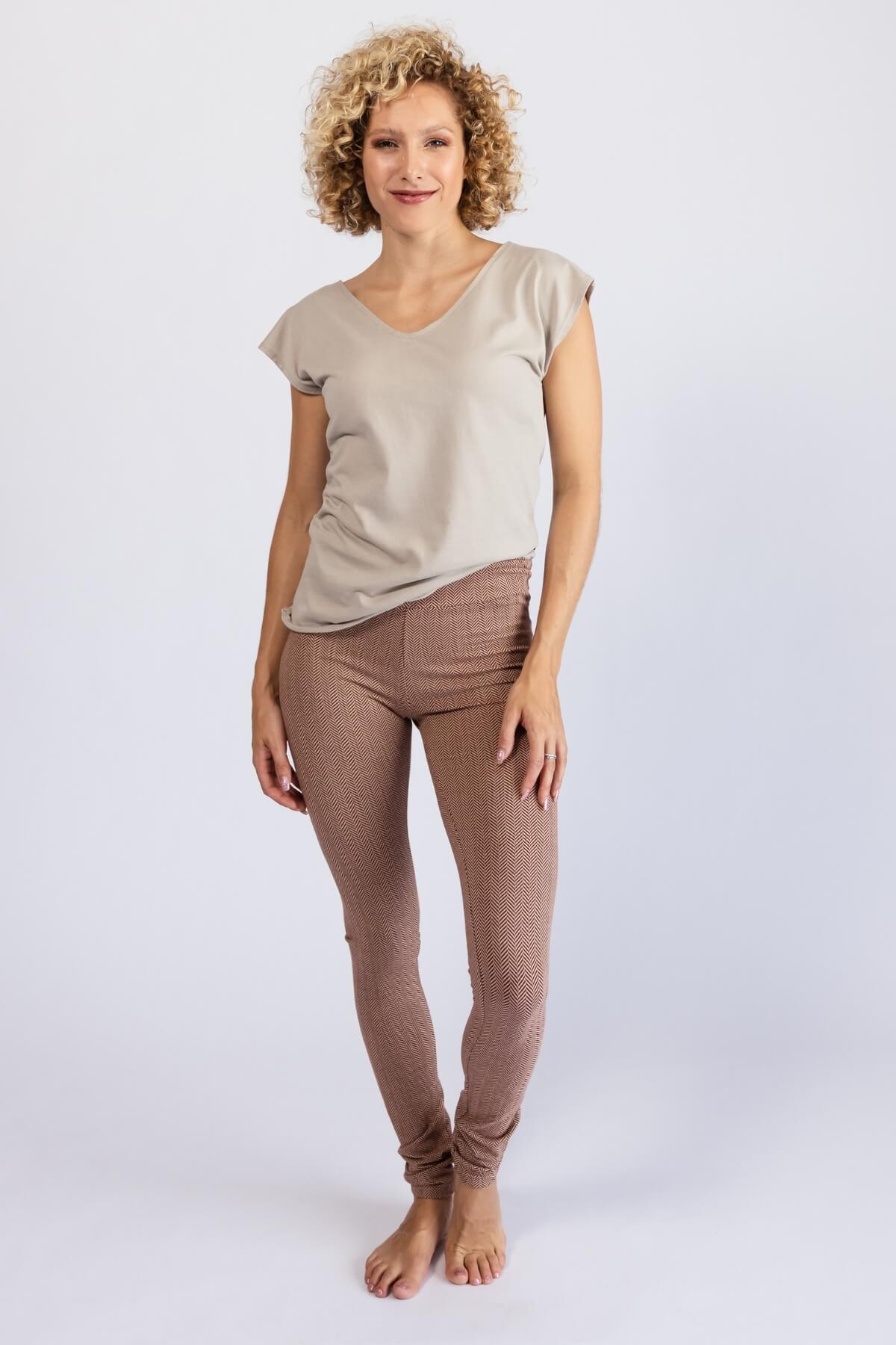 Surya Organic Cotton Jacquard Leggings - waistband detail