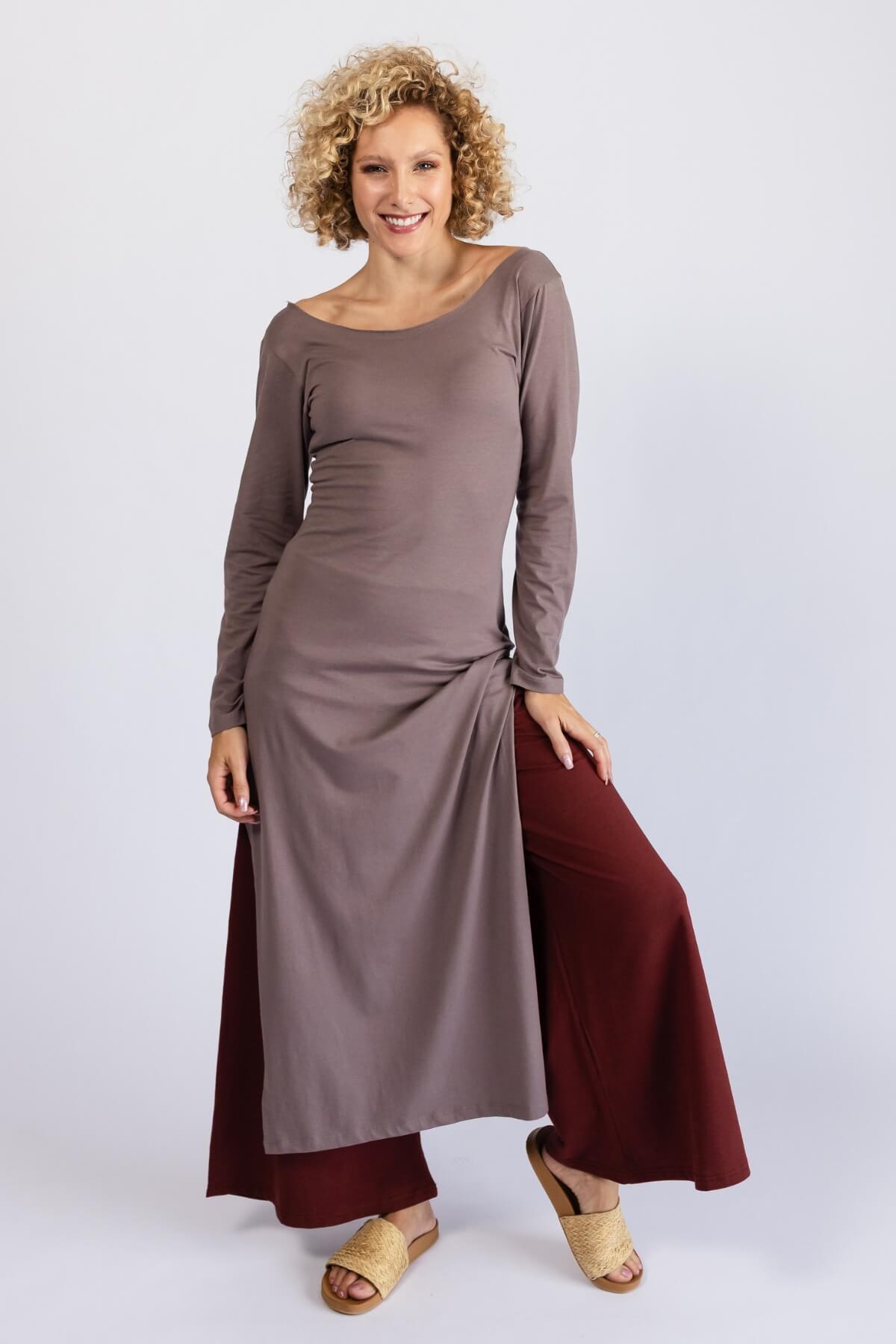 Surya Organic Cotton 'Sarita' Dress - long side slits