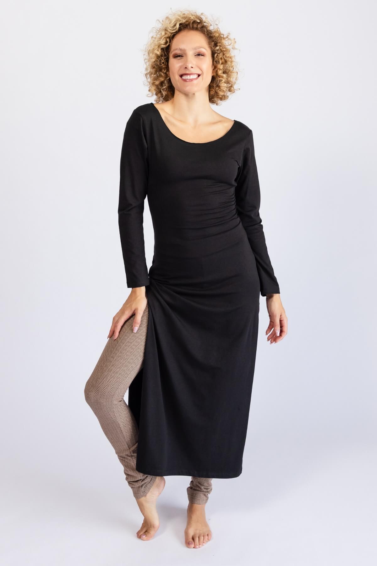 Surya Organic Cotton 'Sarita' Dress - Black colour