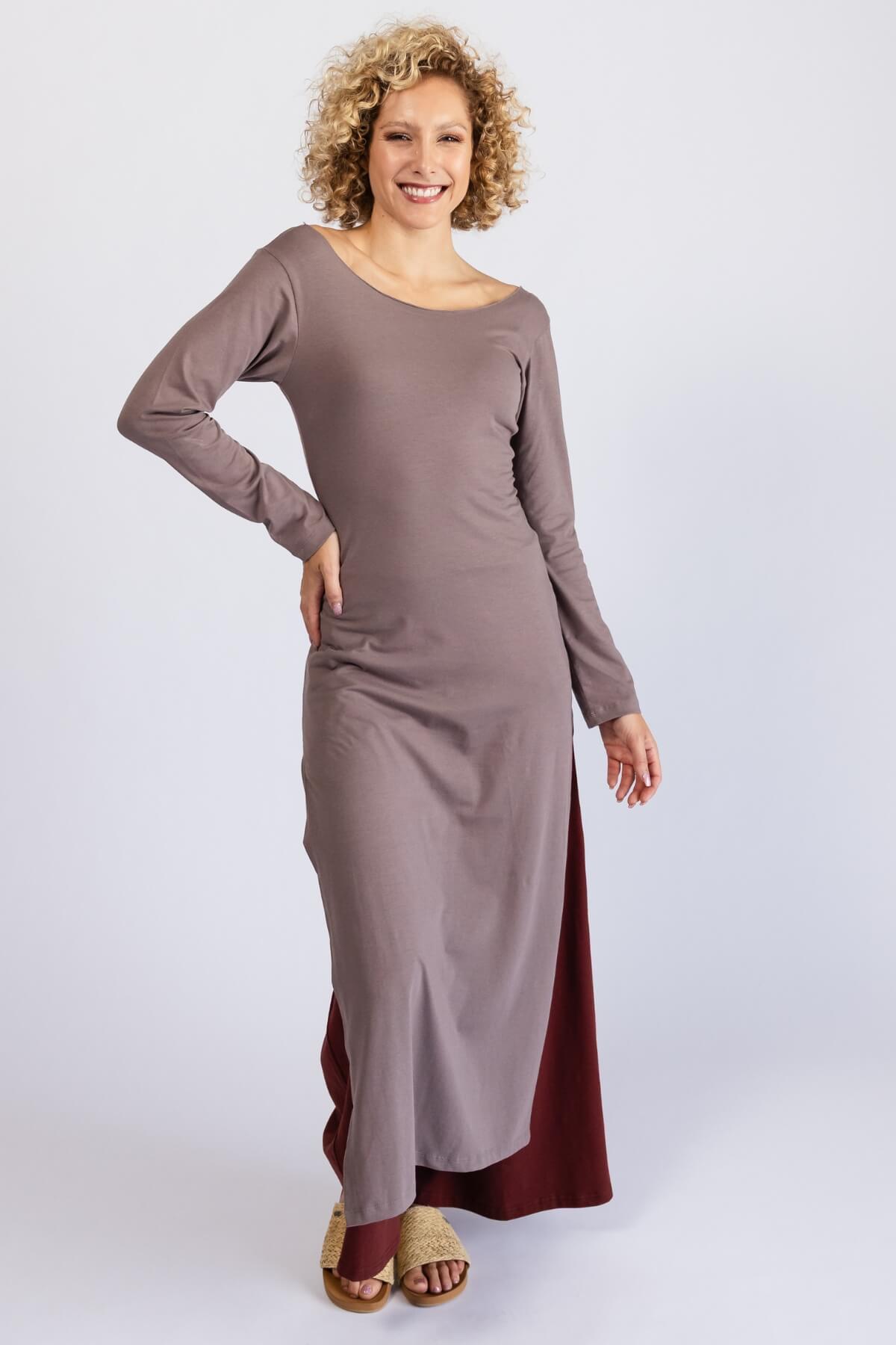 Surya Organic Cotton 'Sarita' Dress - side splits