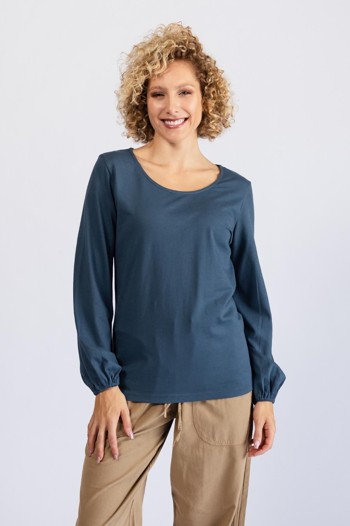 Surya Organic Cotton Zoe Top | Cobalt