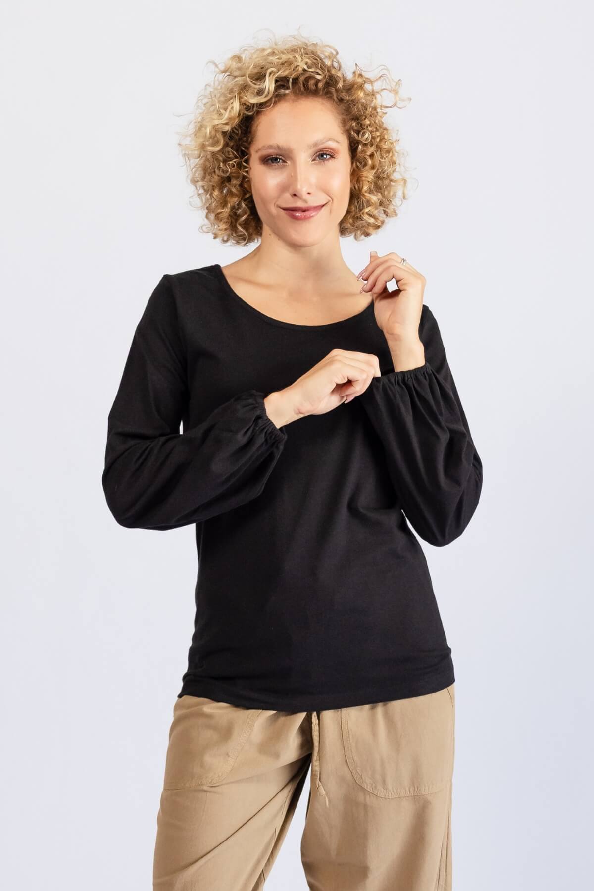 Surya Organic Cotton Zoe Top | Balloon Sleeves