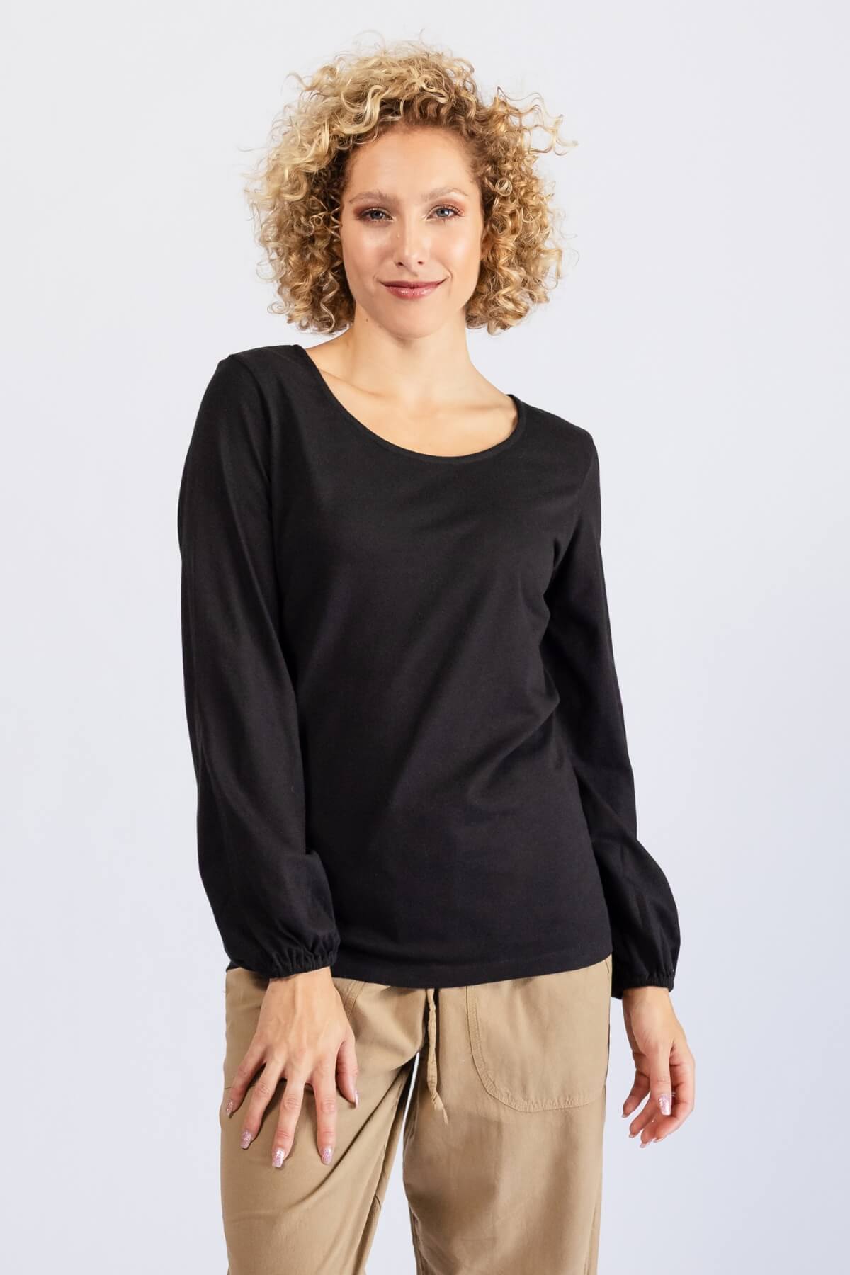 Surya Organic Cotton Zoe Top | Black