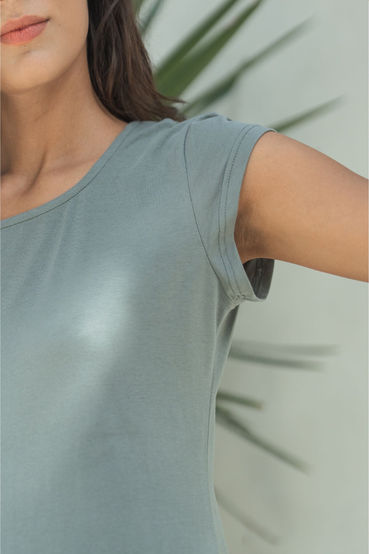 Surya Ethical Organic Cotton Midi Dresses - capped sleeve detail