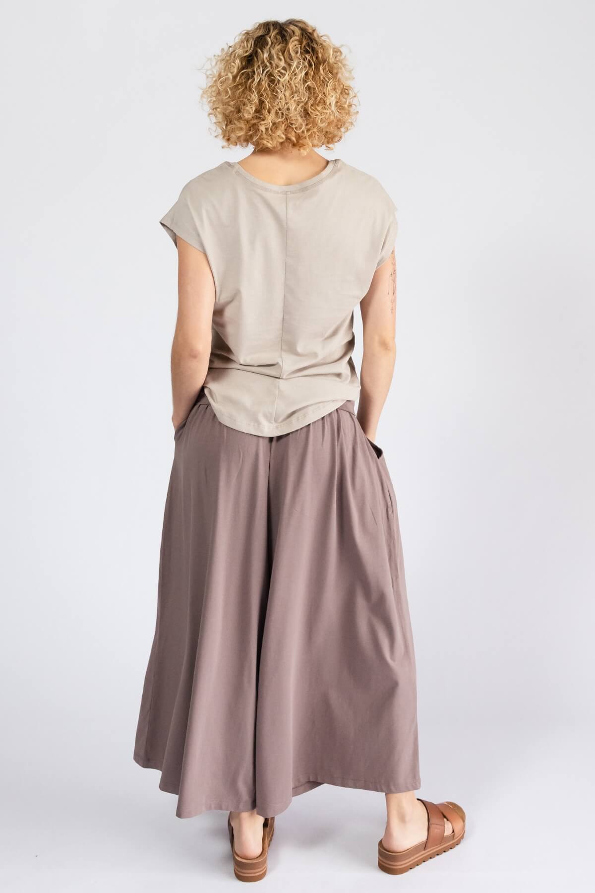 Surya Organic Cotton Palazzo Pants - rear view