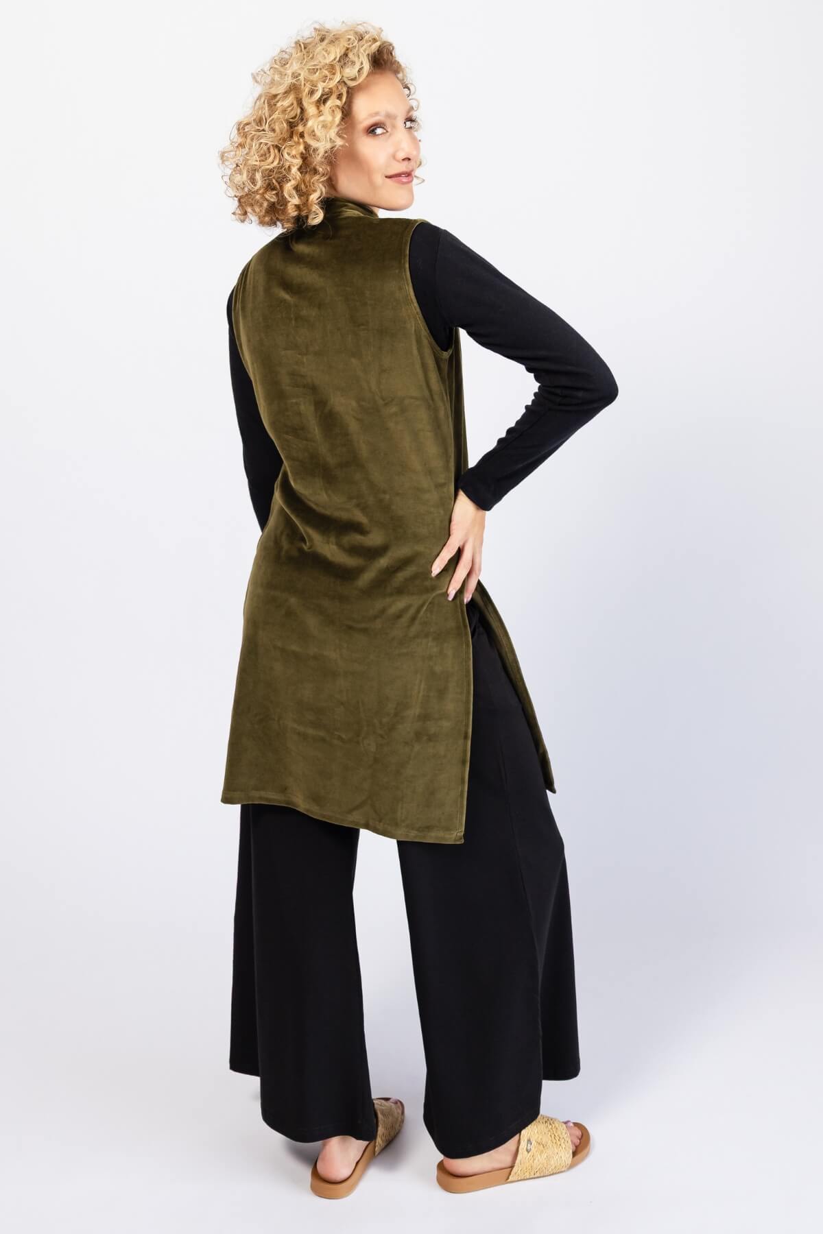 Surya Organic Cotton Velvet Pinafore - rear view