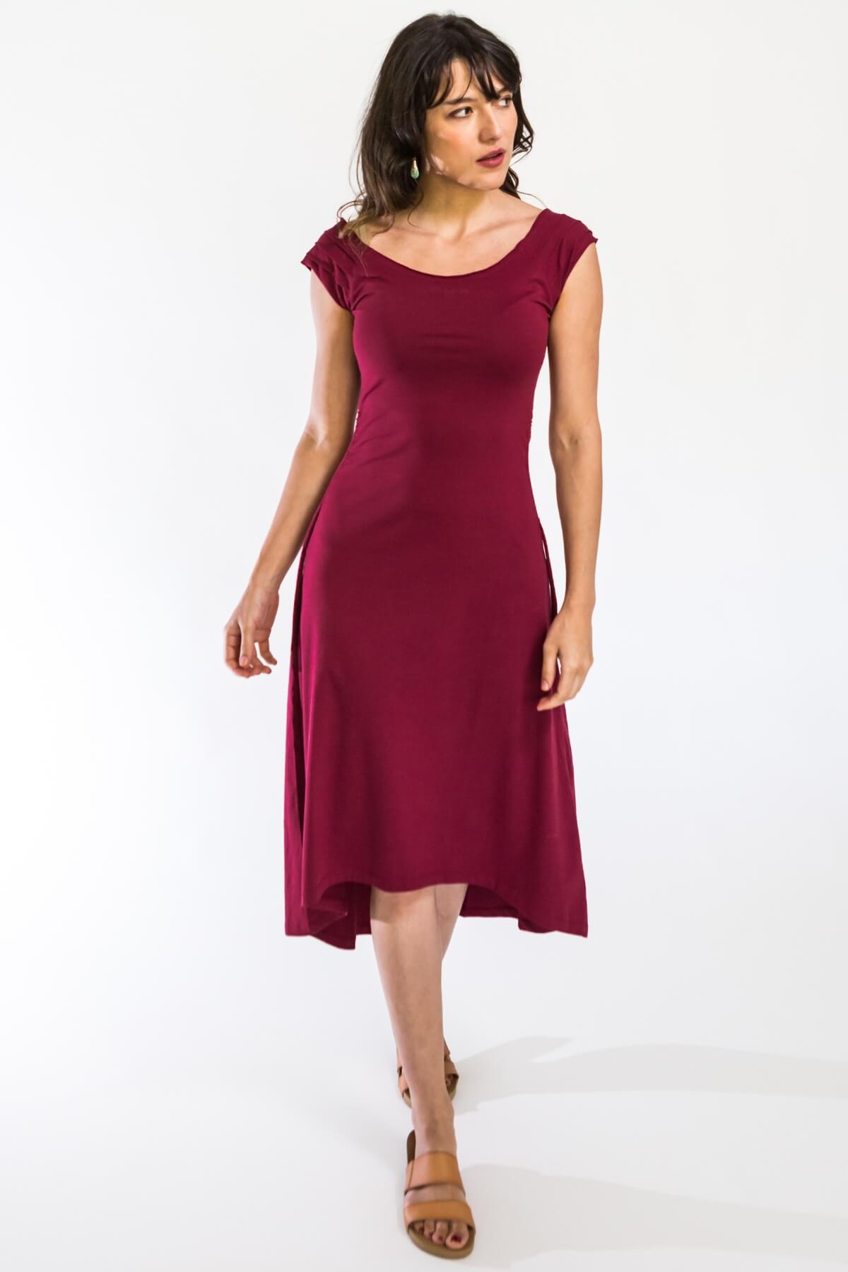 Surya Organic Cotton 'Priya' Dress - Berry