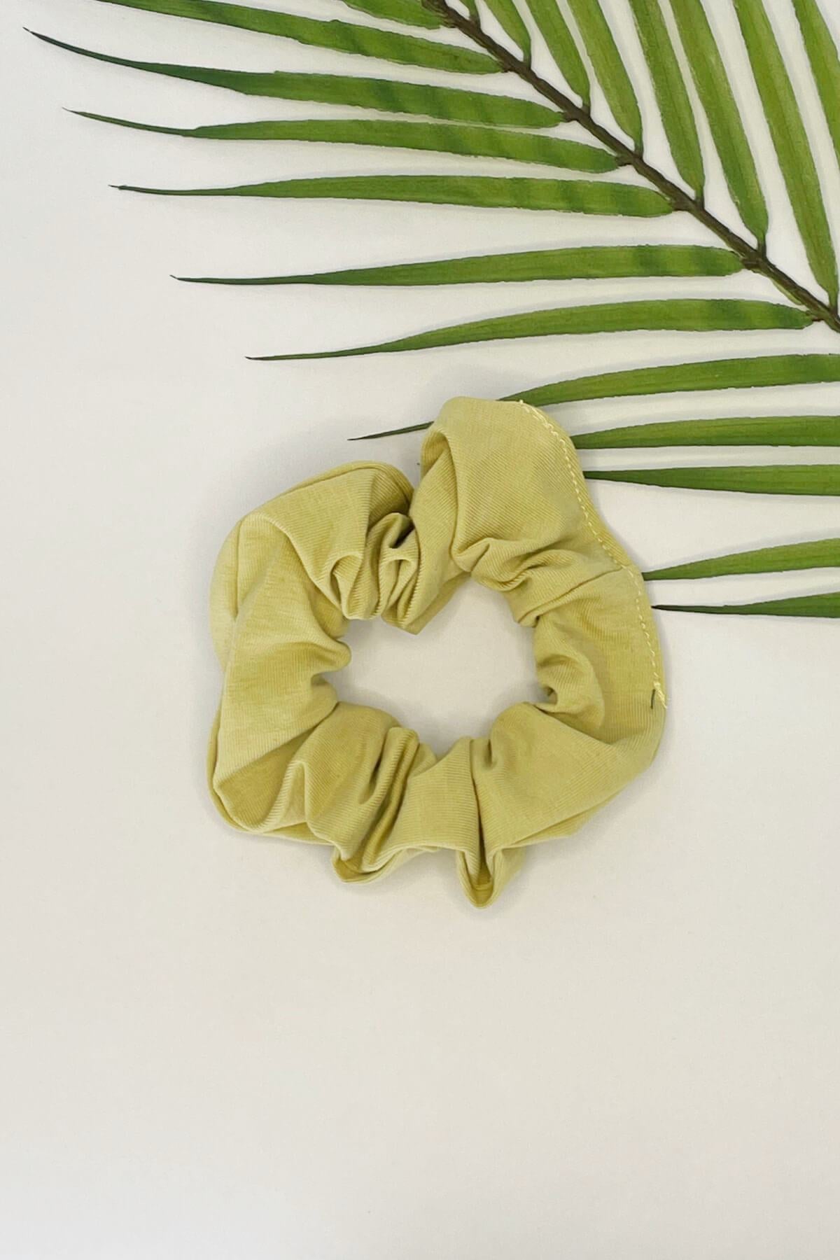 Surya Organic Cotton Dead Stock Scrunchie - Lemon
