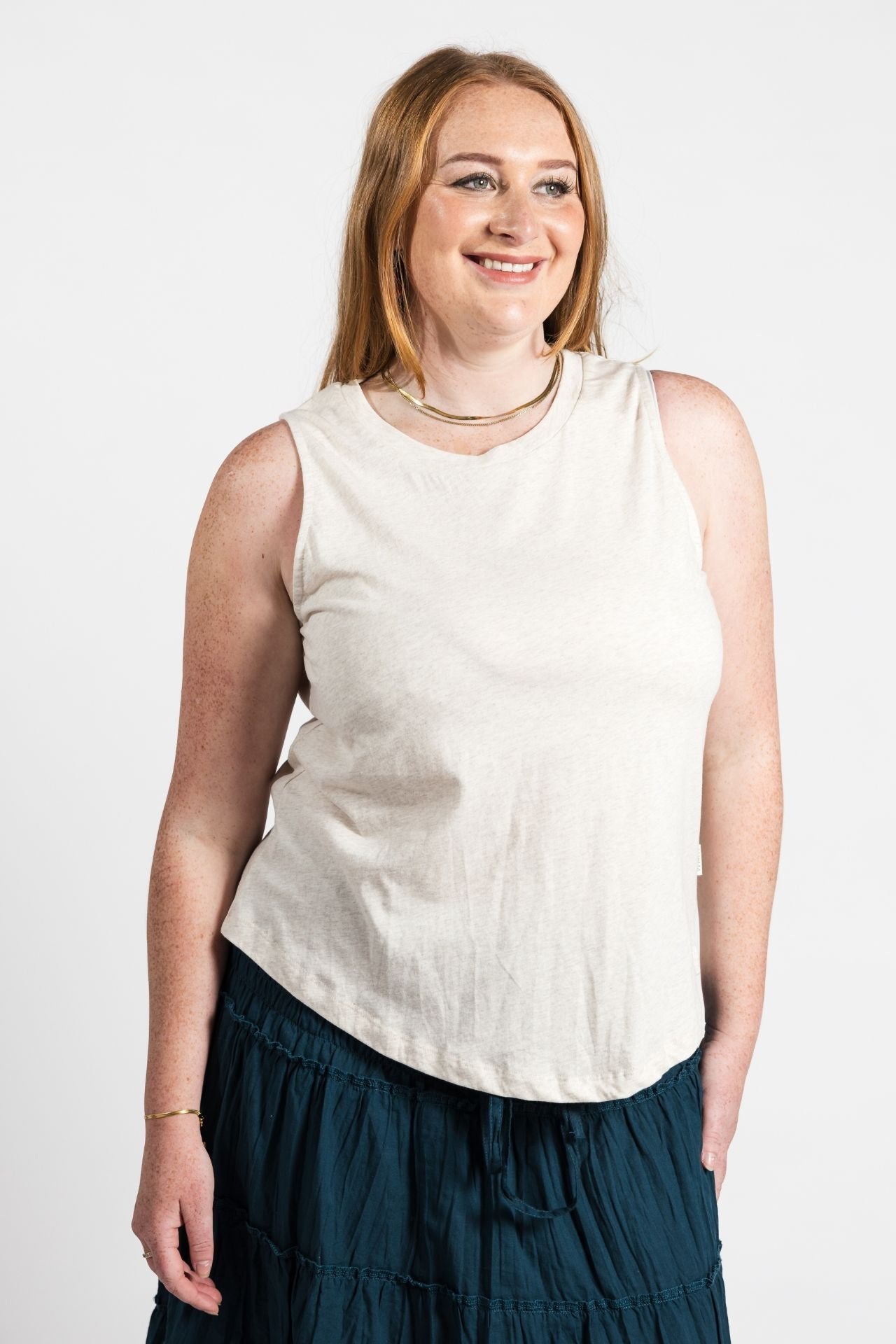 Surya Organic Cotton Tank Top made in Nepal - White