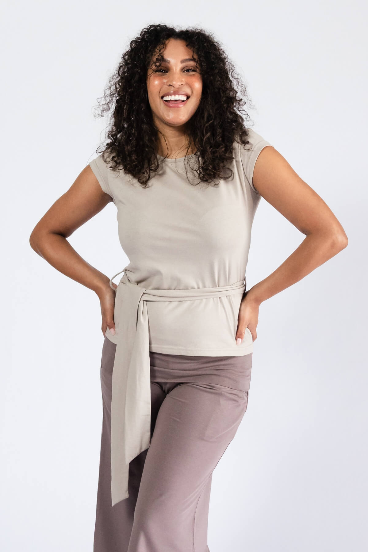 Surya Organic Cotton Amari T-Shirt - with waist tie-up