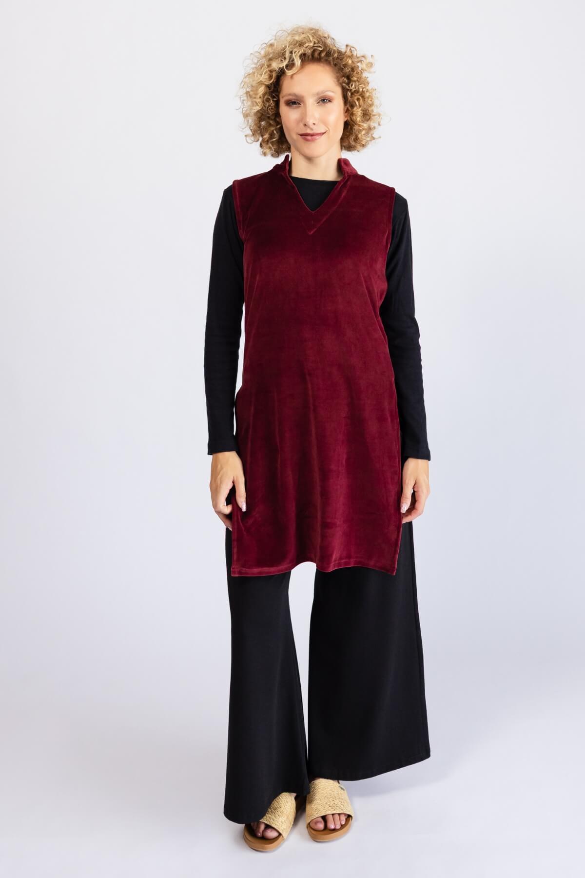 Surya Organic Cotton Velvet Pinafore - perfect mid length