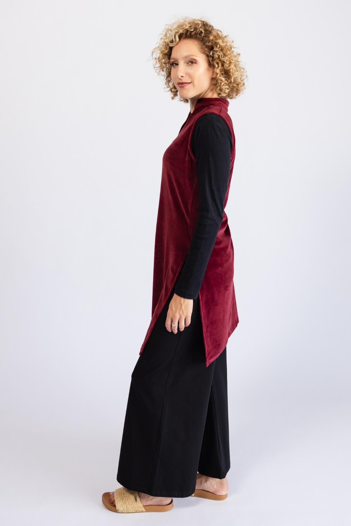 Surya Organic Cotton Velvet Pinafore - left side view
