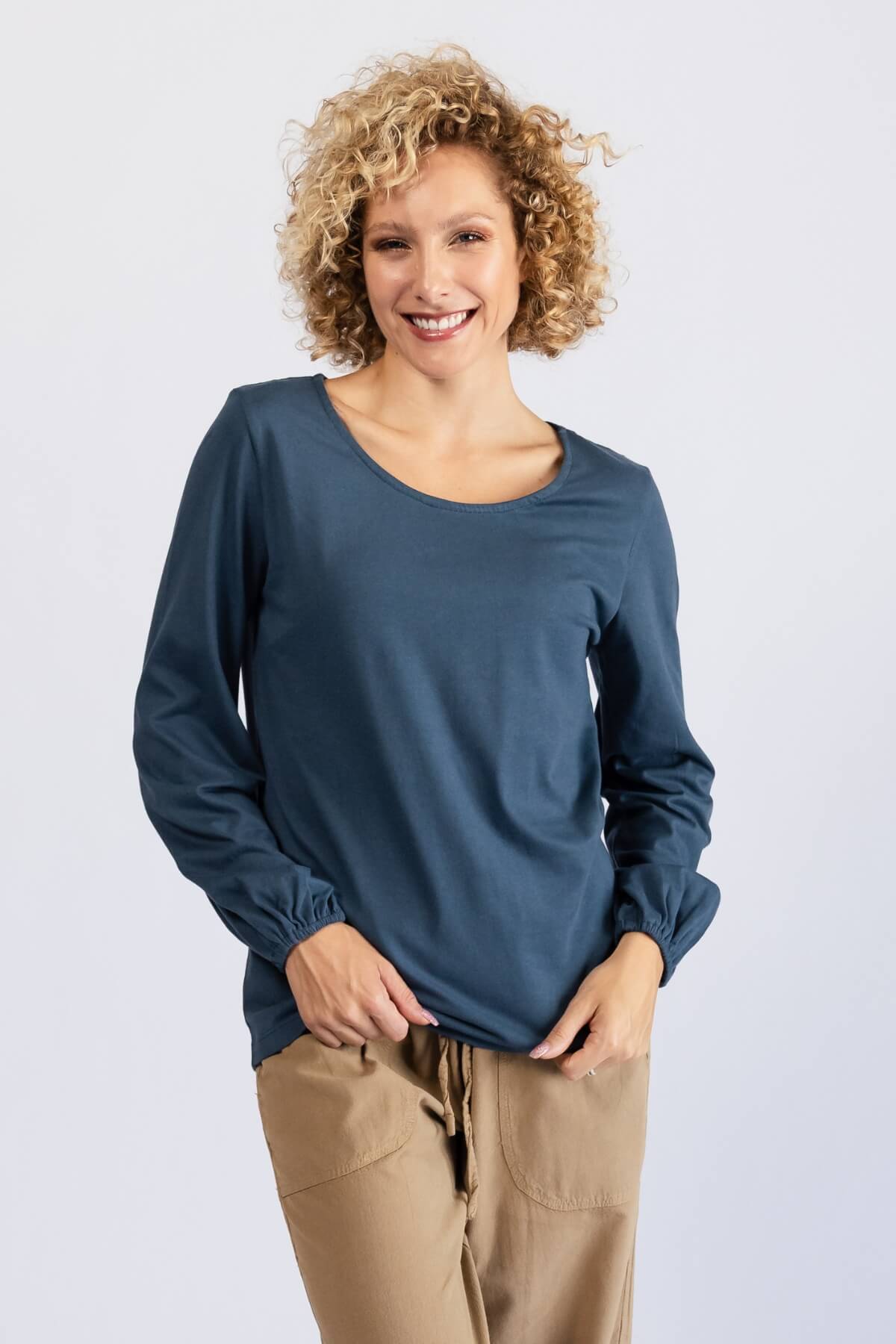 Surya Organic Cotton Zoe Top | comfortable balloon sleeves