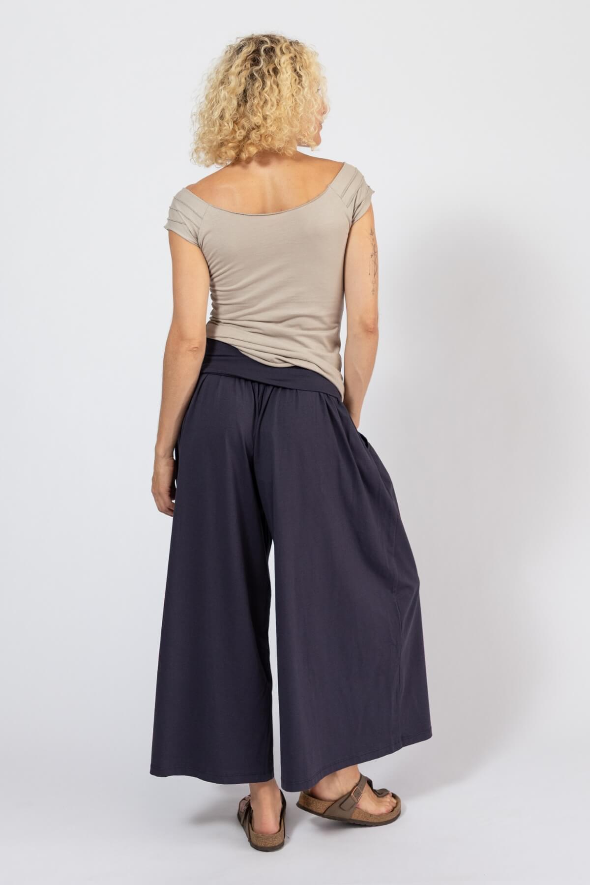 Surya Organic Cotton palazzo Pants for Women - rear view