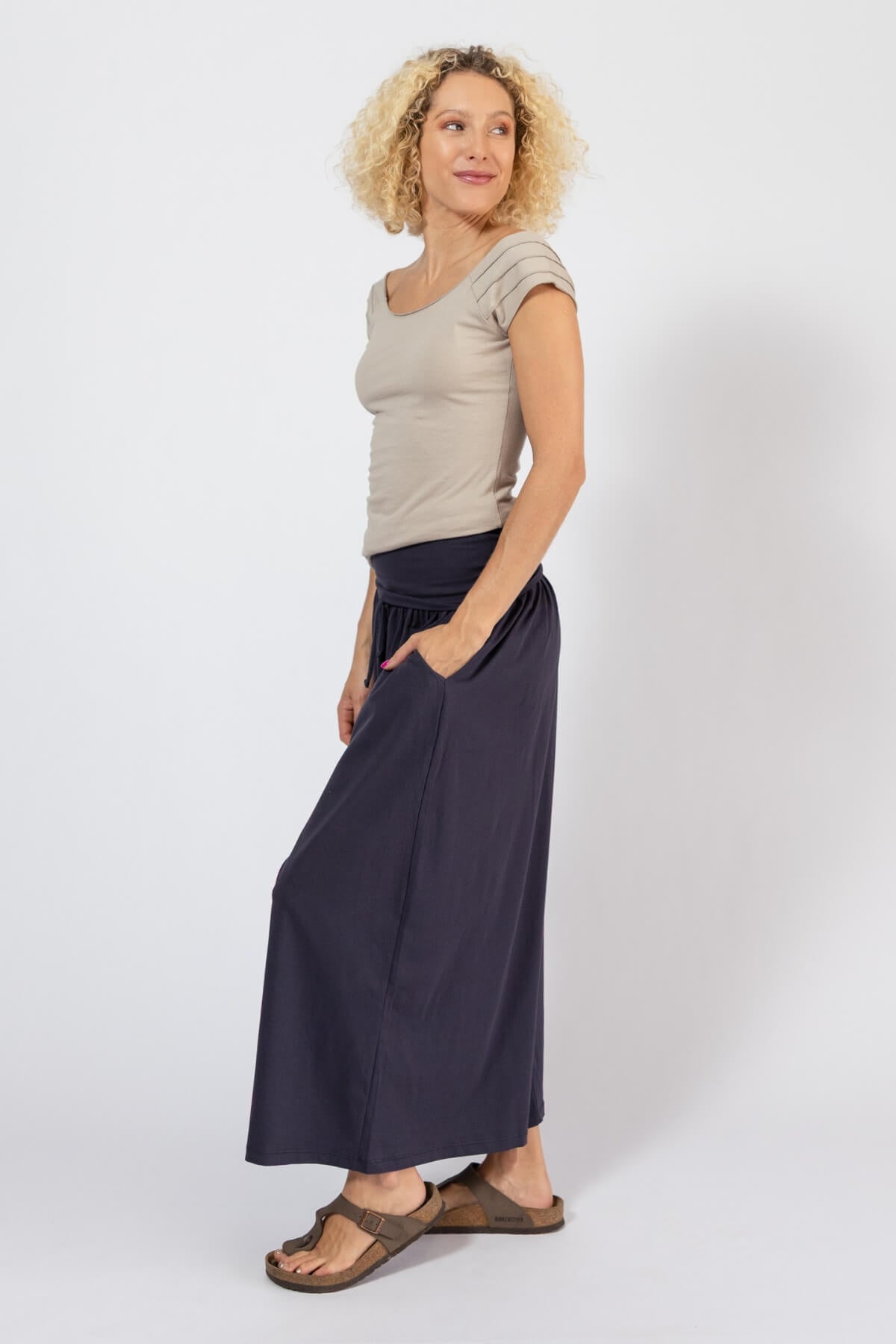 Surya Organic Cotton palazzo Pants for Women - left side view