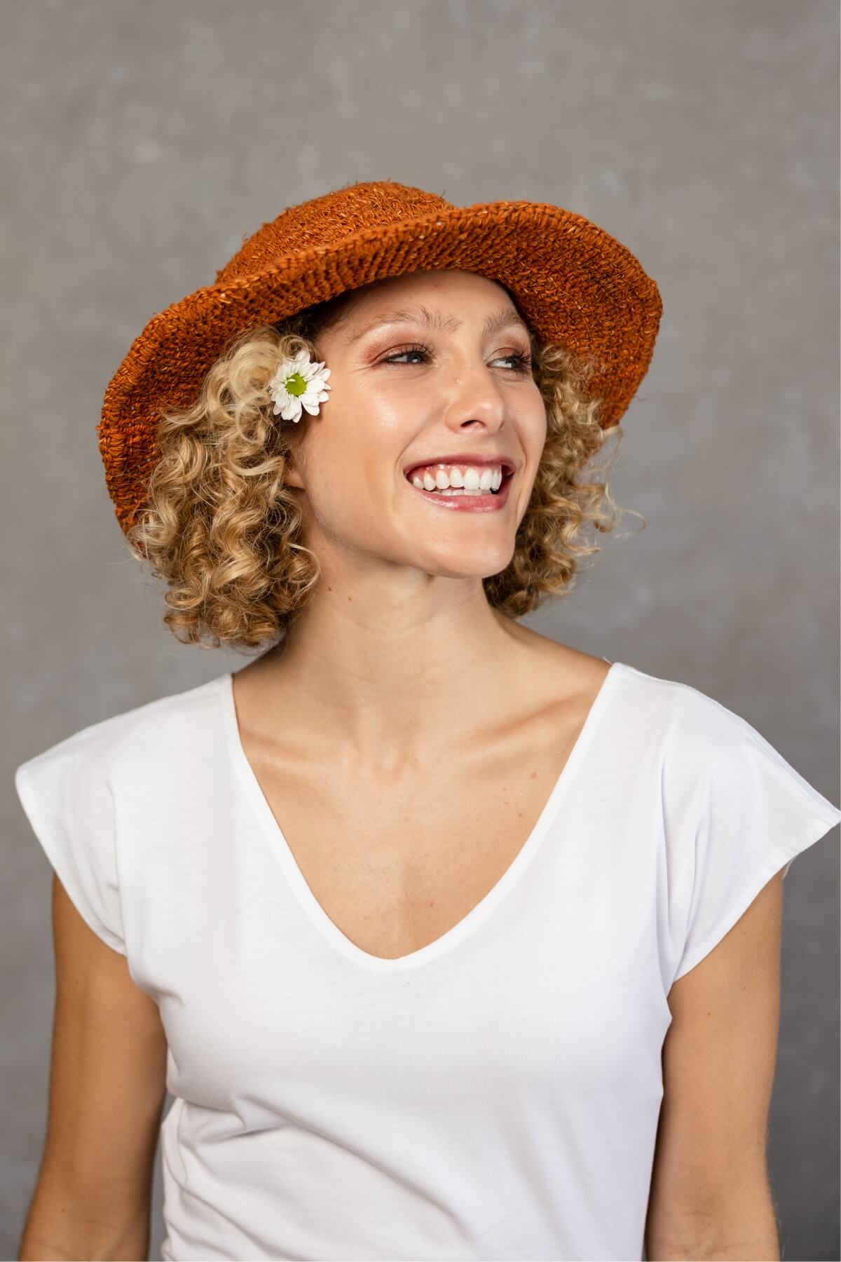 Surya Crochet Hemp Hats - Rust