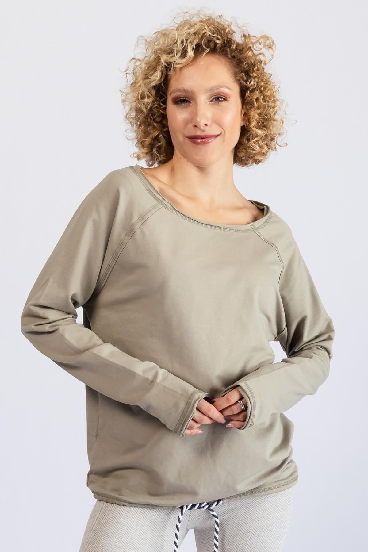Surya Organic Cotton Oversized Sweater made in Nepal - Sage