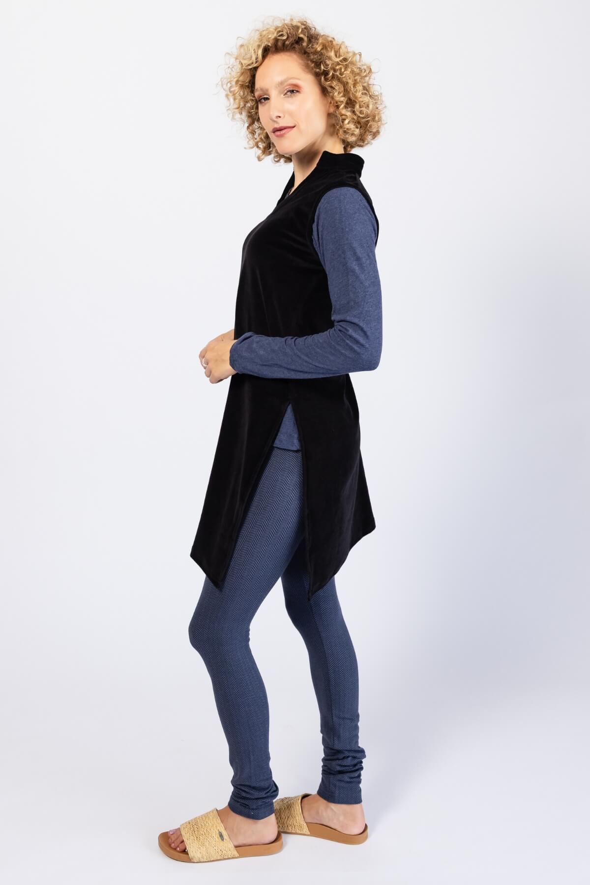 Surya Organic Cotton Velvet Pinafore - left side view