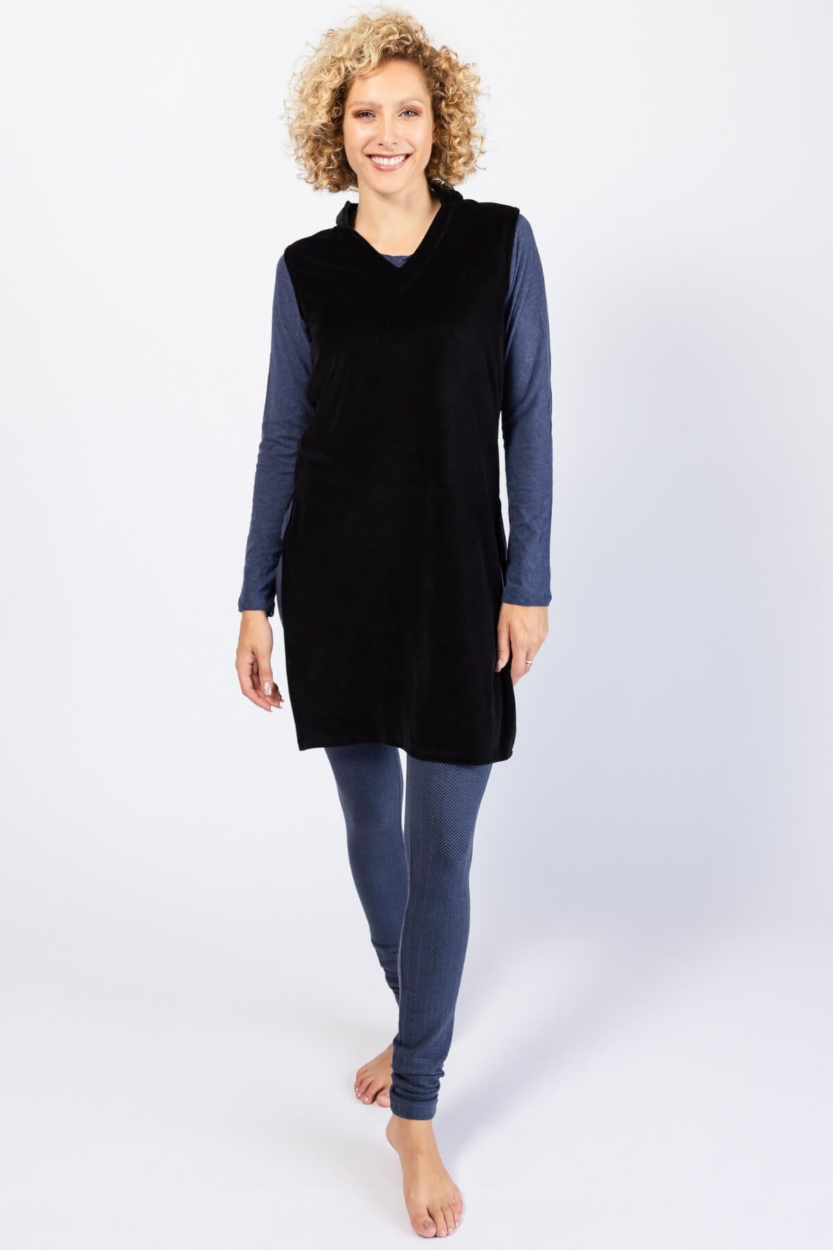 Surya Organic Cotton Velvet Pinafore - perfect length