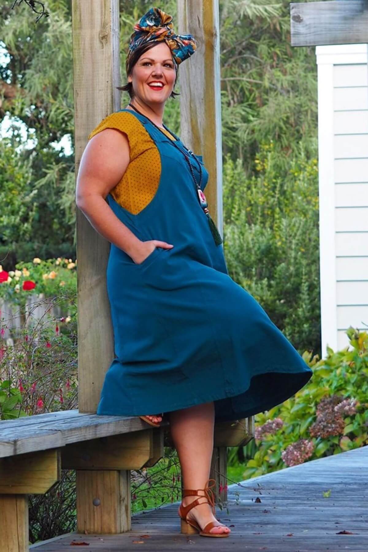 Surya Cotton Dungaree Dress - ethically made in Nepal