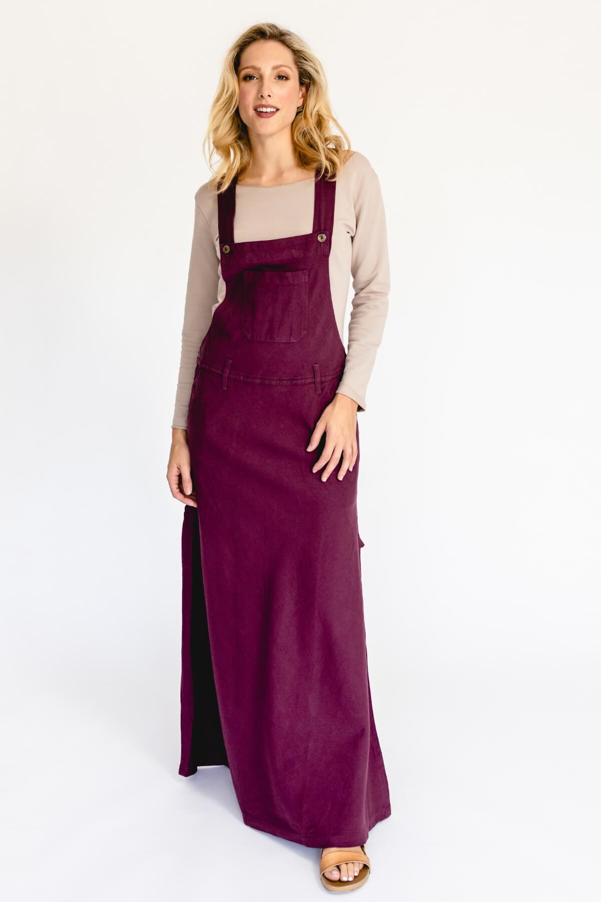 Surya Ethical Cotton Overall Maxi Dress from Nepal - full length dress
