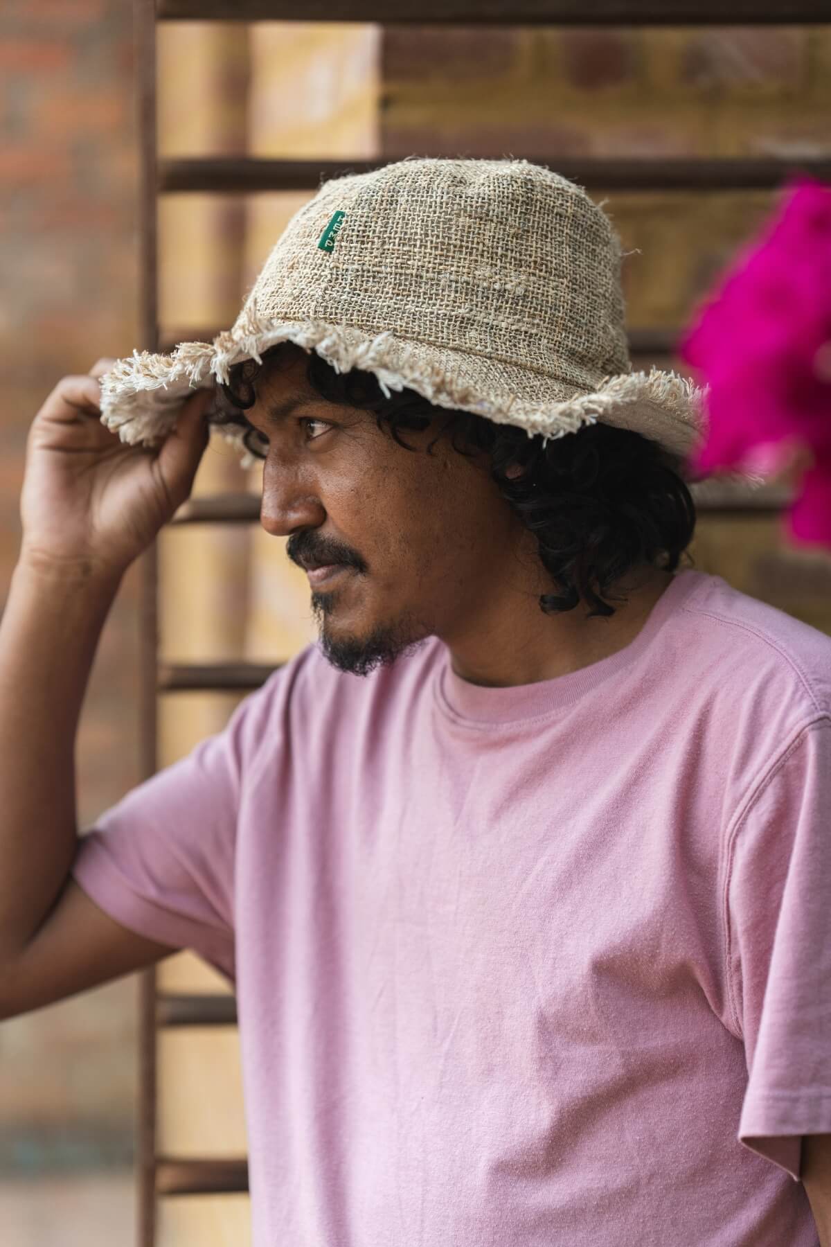 Surya Hemp Hat for Men - natural, undyed