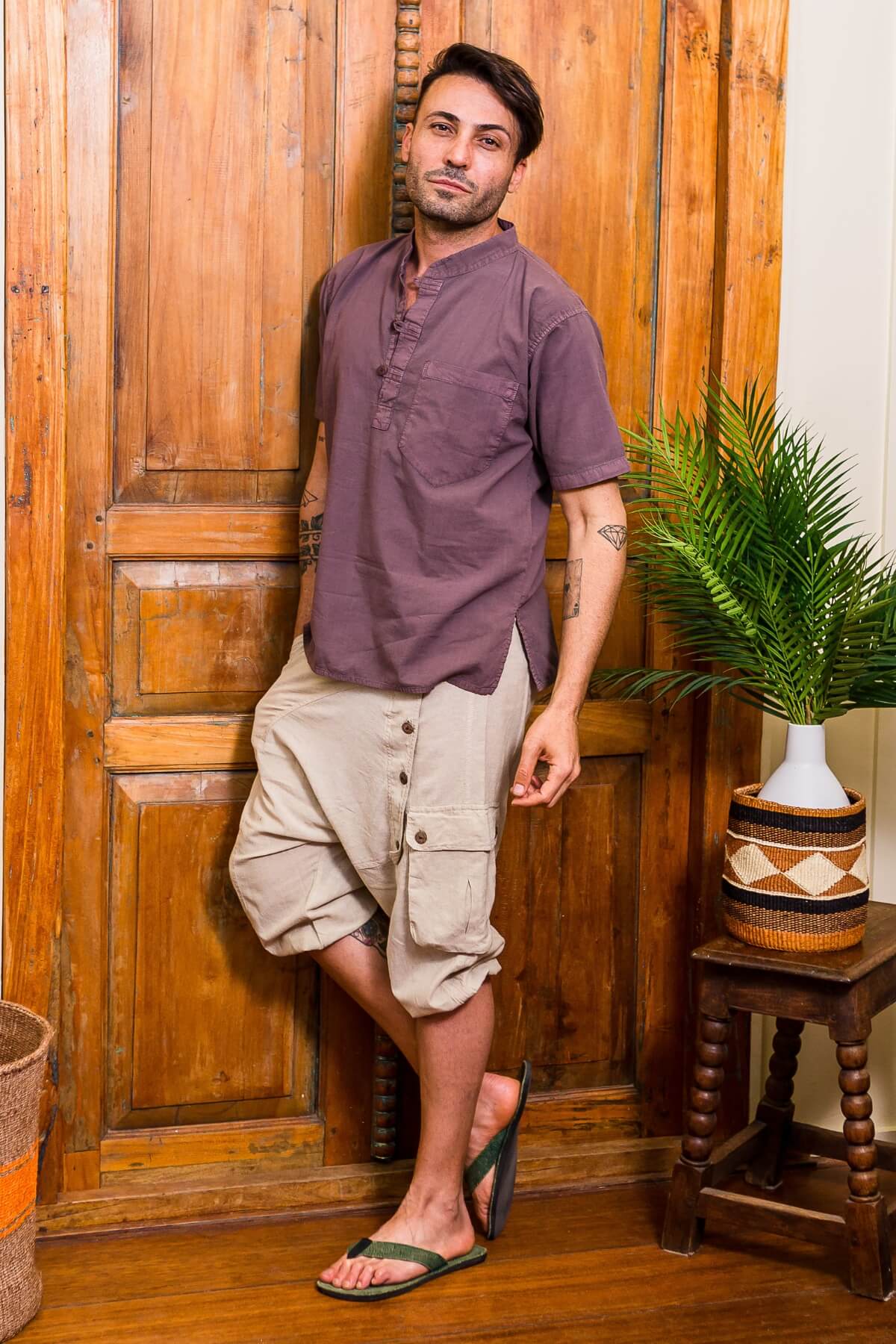 Surya Drop Crotch Shorts for Men - on location in Huskisson