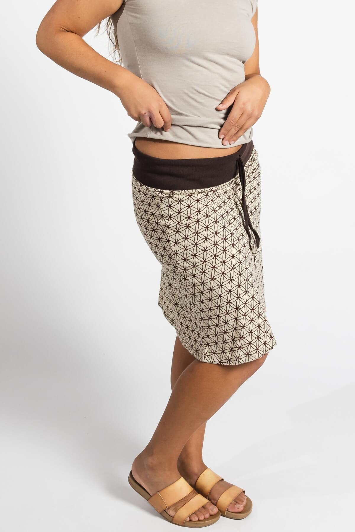 Surya Ethical Stretch Cotton 'Anita' Skirt made in Nepal - waistband detail