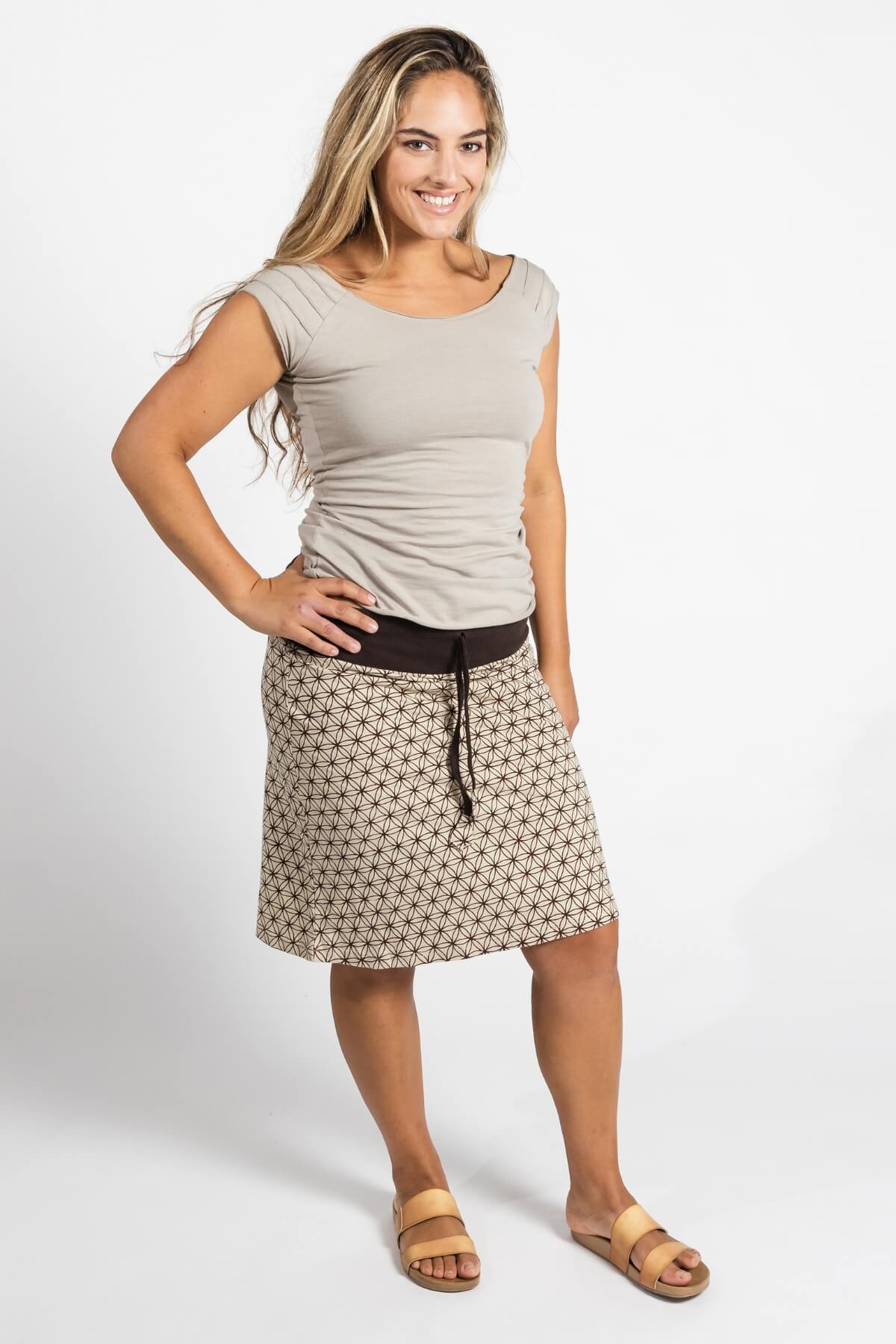 Surya Ethical Stretch Cotton 'Anita' Skirt made in Nepal