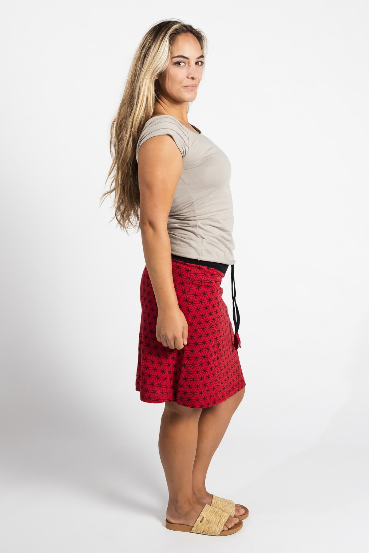 Surya Ethical Stretch Cotton 'Anita' Skirt made in Nepal - right side view