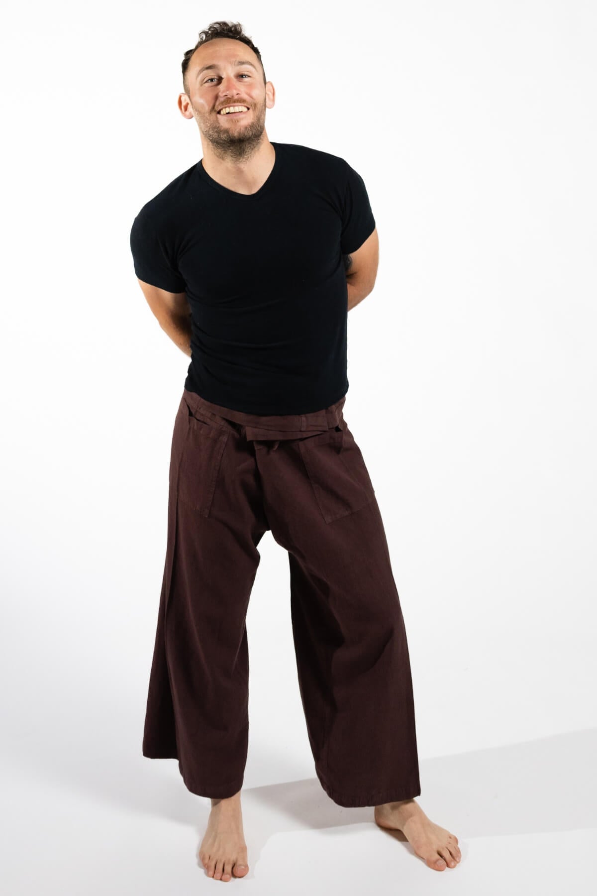 Surya Ethical Cotton Fisherman Pants - Chocolate Brown