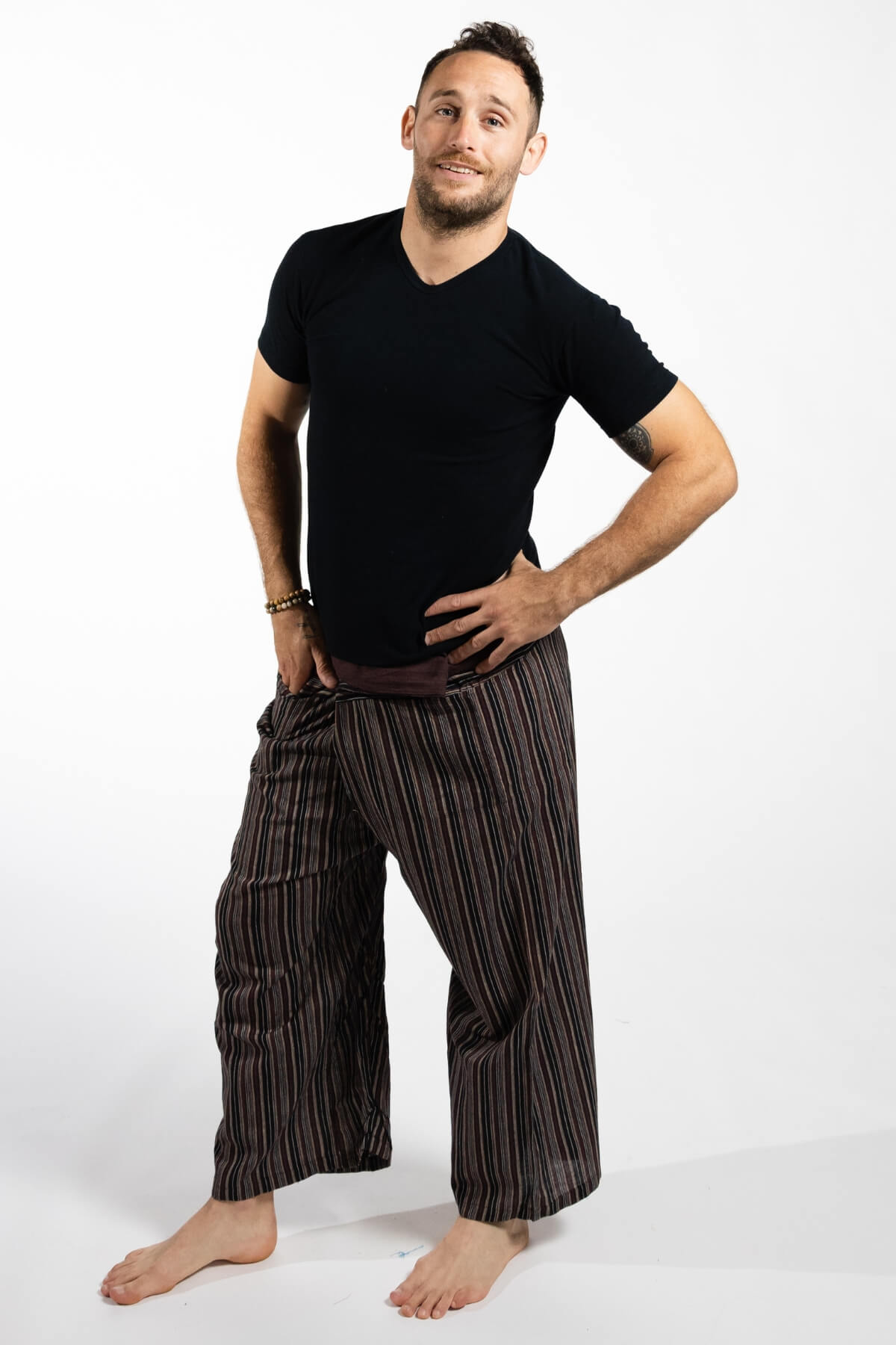 Surya Cotton Thai Fishermen Pants - Brown