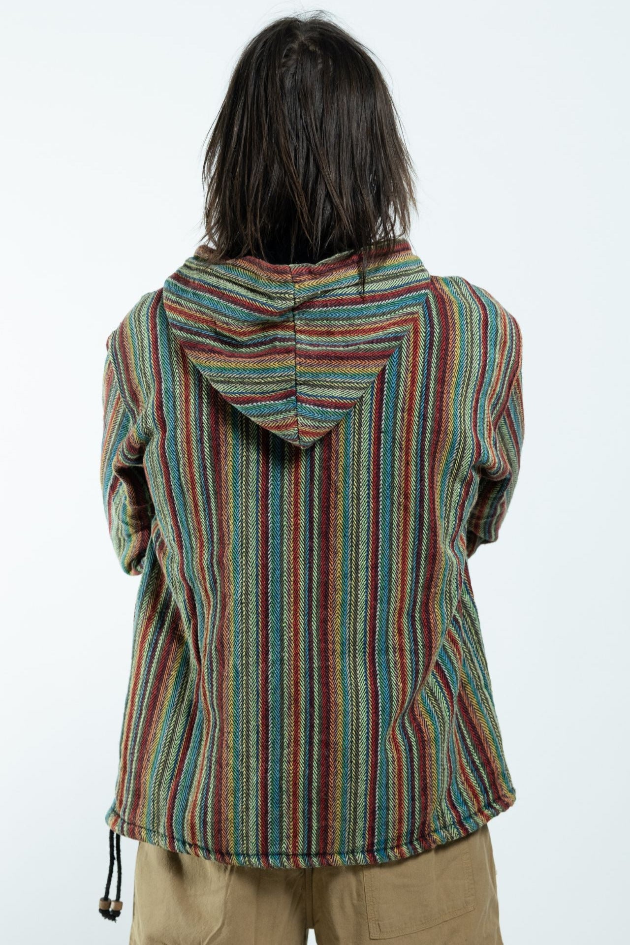 Surya Australia Ethical Cotton 'Wanderer' Hoodie for Men from Nepal - Blue