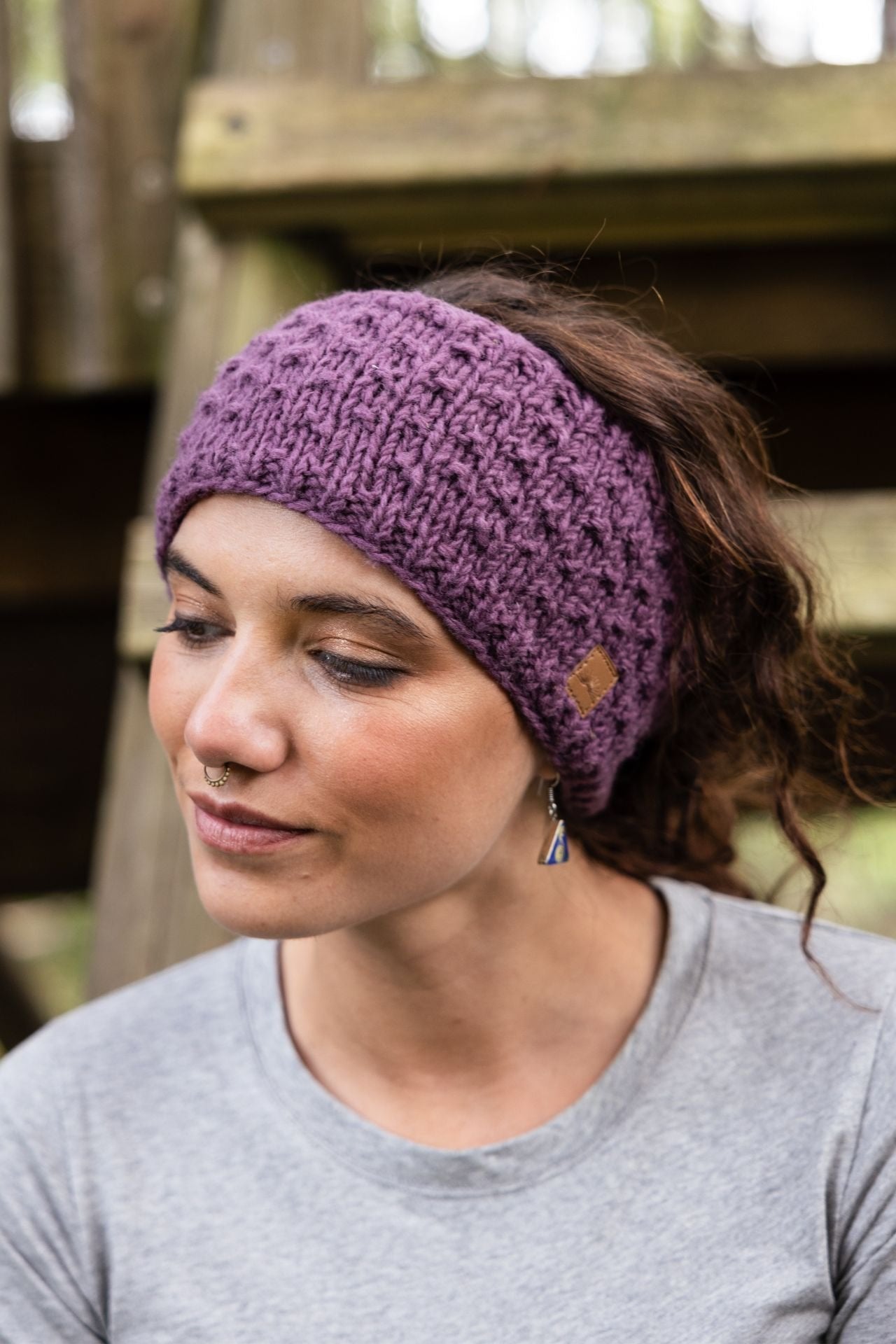 Surya Australia Ethical Wool Headbands from Nepal - Purple